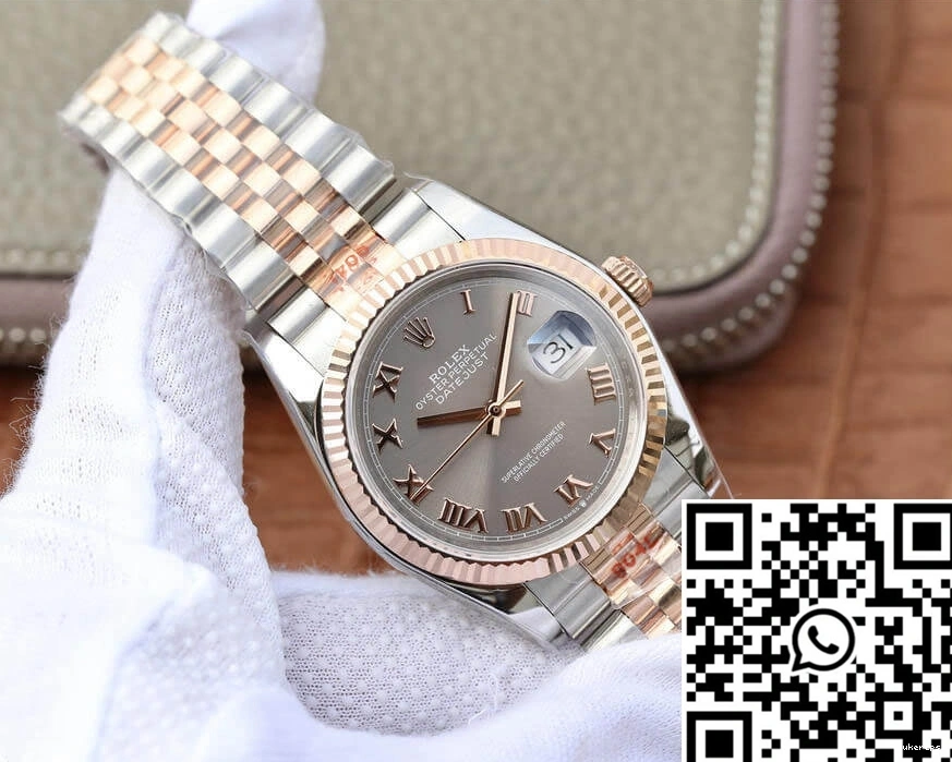 GM Rolex Factory Dial Datejust Silver Rose 36MM Gold 116231-0087 0521